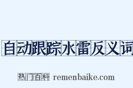 自动跟踪水雷反义词是什么意思的图片